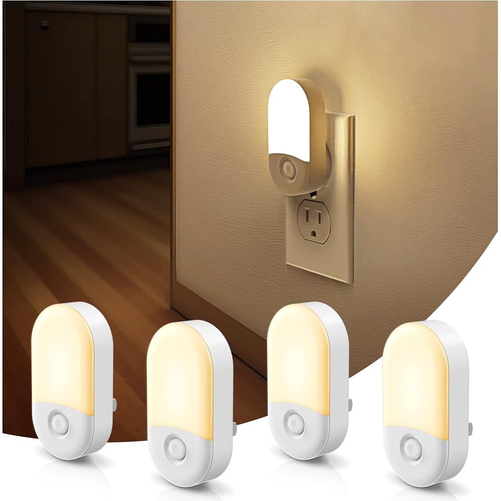 LOHAS LED Night Lights, 4-Pack, Bright