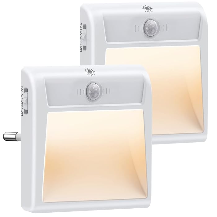 Suraielec Dusk-to-Dawn Night Lights, 2-Pack