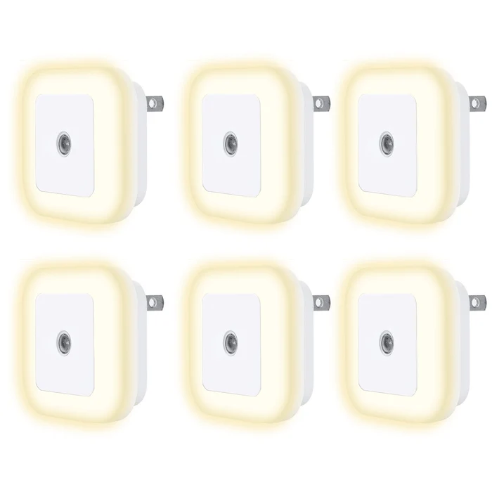 YUNLEX Plug-In Night Lights, 6-Pack