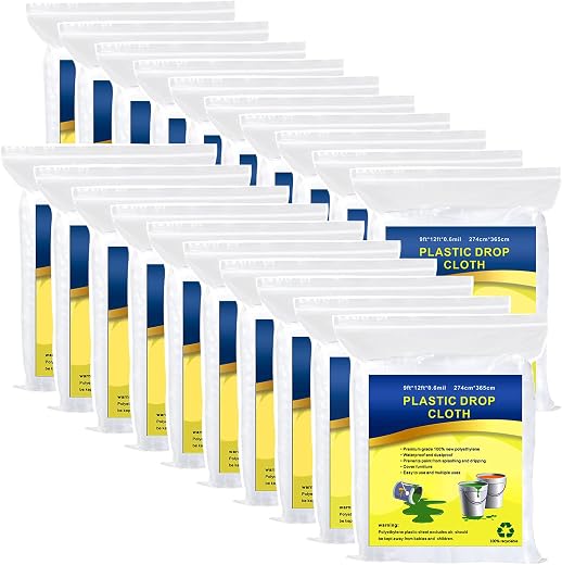 Plasticolor Plastic Drop Cloth 10-Pack