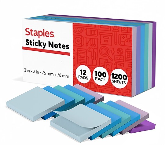 4A Sticky Notes, 12-Pack