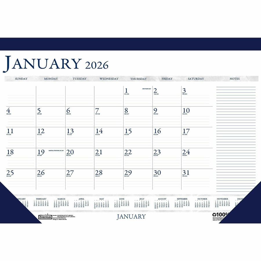 House of Doolittle 2026 Monthly Desk Pad Calendar