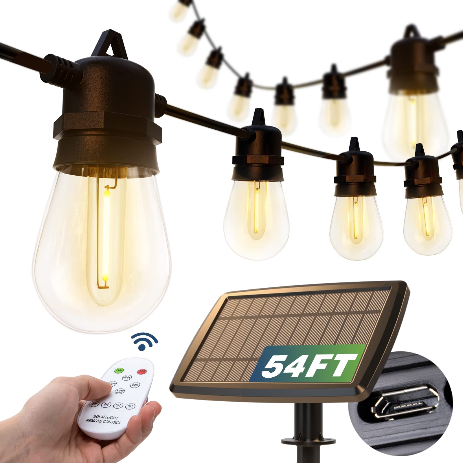 Addlon 54-Ft Solar String Lights