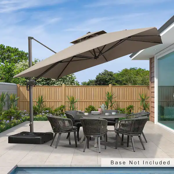 PURPLE LEAF 9-Ft Double-Top Umbrella