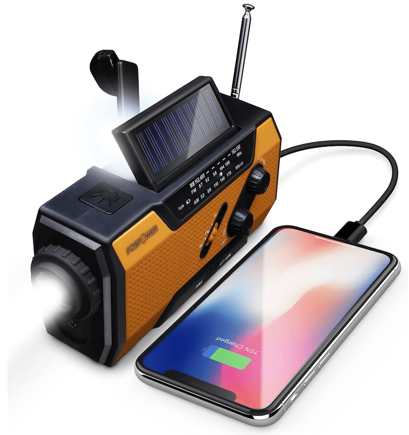 FosPower Emergency Solar Hand Crank Radio