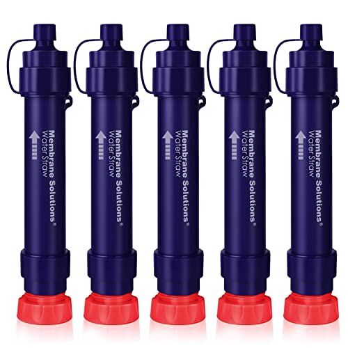 Membrane Solutions Straw Water Filter, 5-Pack