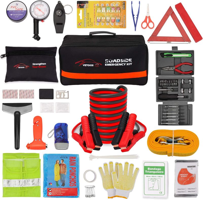 129-Piece Roadside Emergency Kit