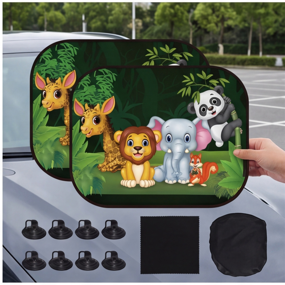 kinder Fluff Baby Car Shades 2-Pack