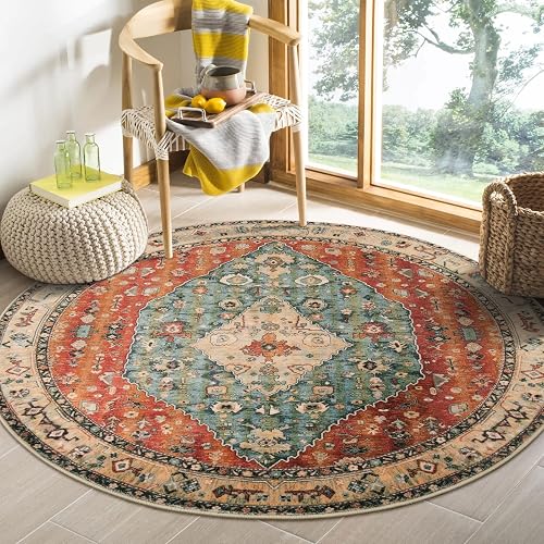 nuLOOM Round Area Rug, 4 ft, Boho