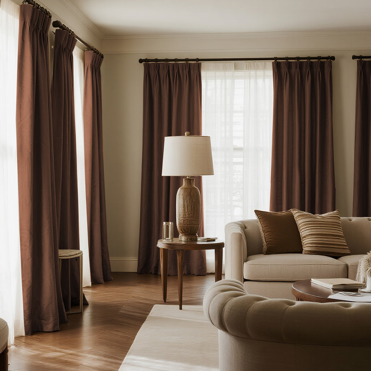 H.VERSAILTEX Sarella Diagonal Weave Blackout Curtain