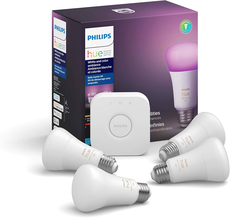 Philips Hue White and Color Bulb, 4-Pack