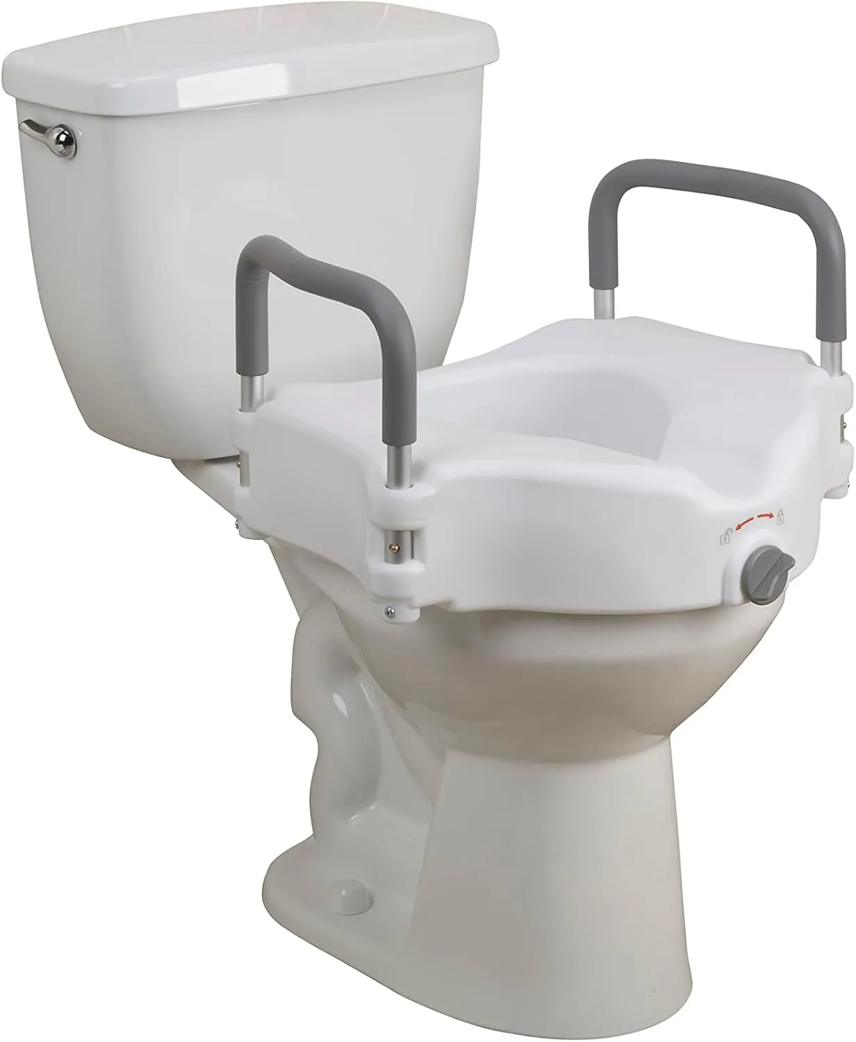 Drive Medical Raised Toilet Seat with Padded Arms