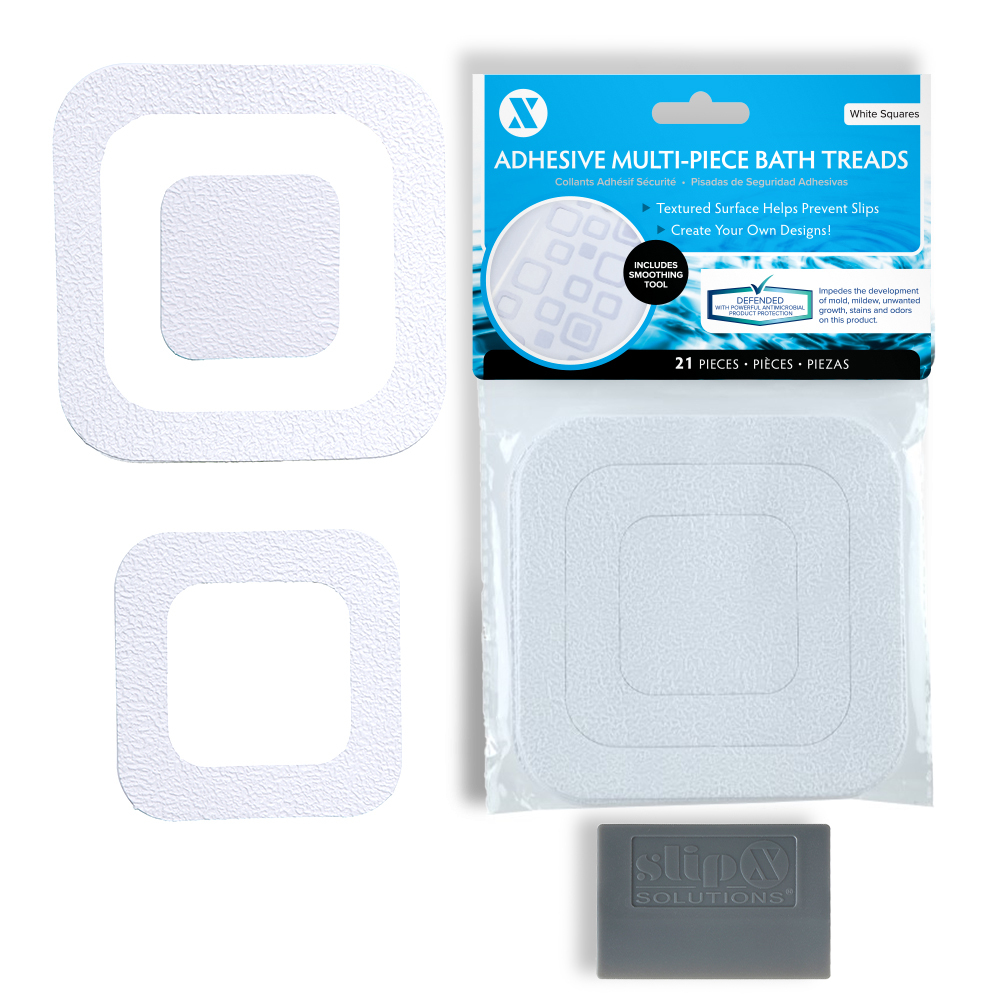 SlipX Solutions Adhesive Bath Safety Treads, 21-Pack
