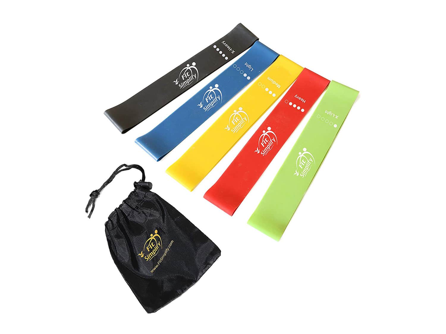 Fit Simplify Resistance Loop Exercise Bands, Set of 5