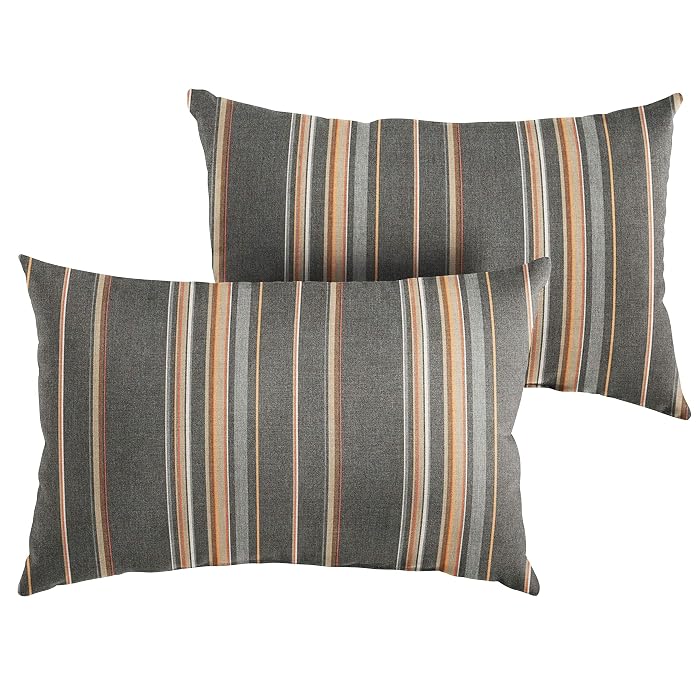 Artscope Outdoor Lumbar Pillows, 2-Pack
