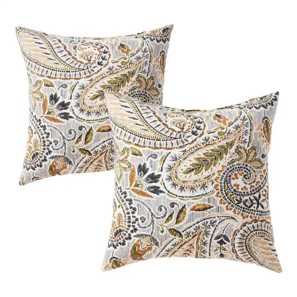 Greendale Home Outdoor Throw Pillows, 20x20, 2-Pack