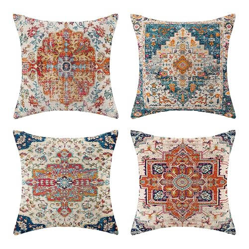 H.VERSAILTEX Boho Throw Pillows, Set of 4
