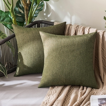 MIULEE Outdoor Pillows, Waterproof, 18x18, 2-Pack