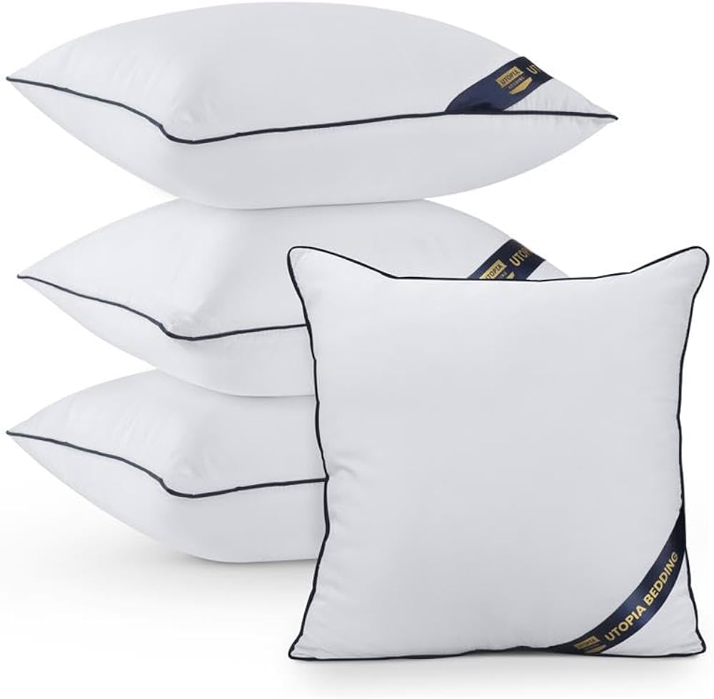Utopia Bedding Throw Pillow Inserts, 18x18, 4-Pack