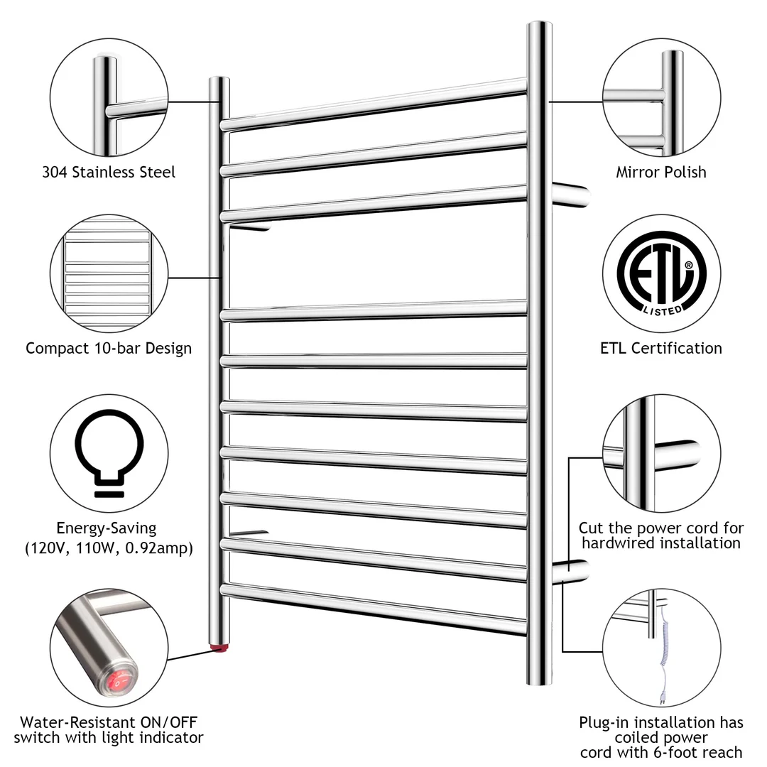 HEATGENE Wall-Mounted Electric Towel Warmer