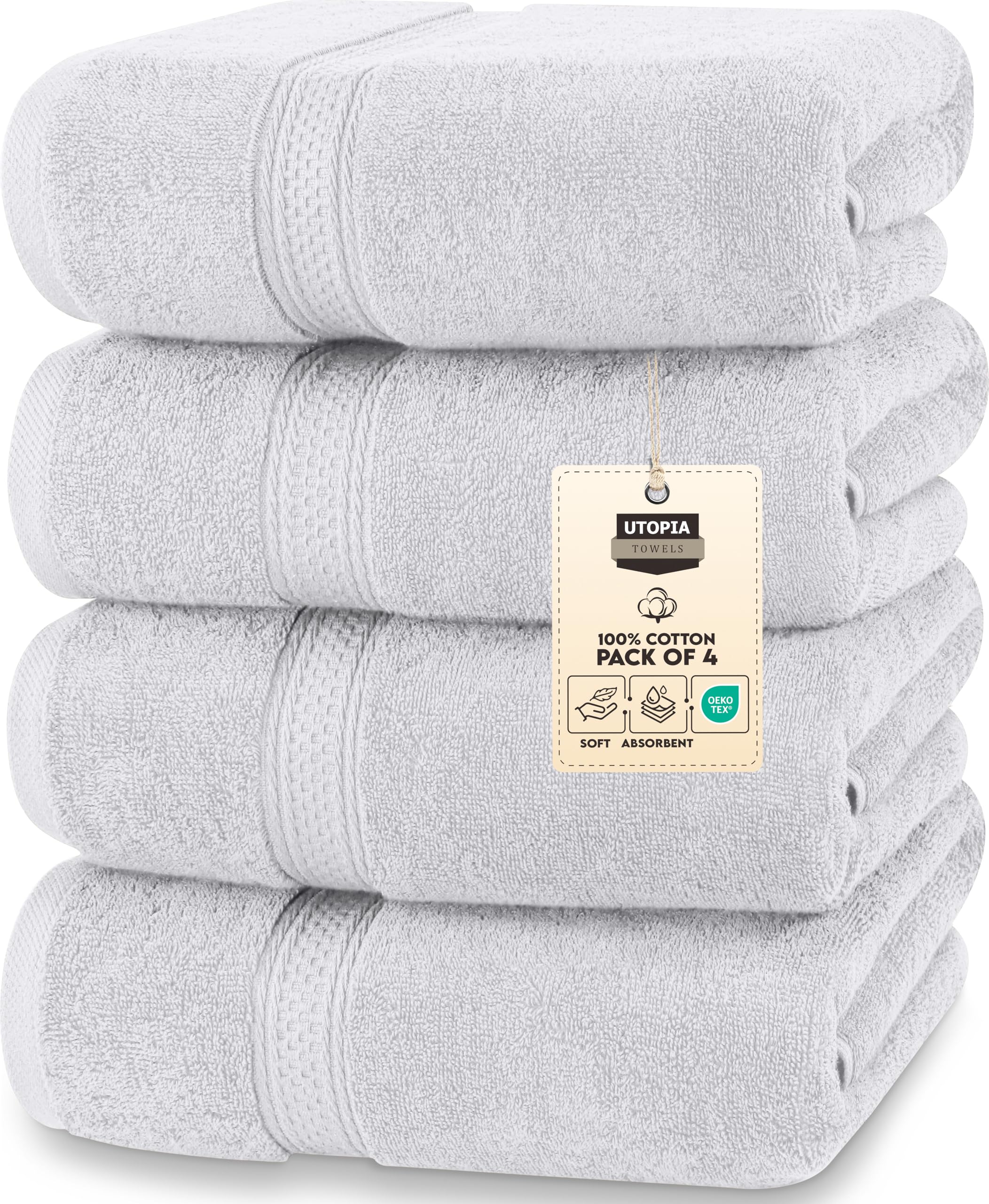 Utopia Towels 4-Piece Bath Towel Set