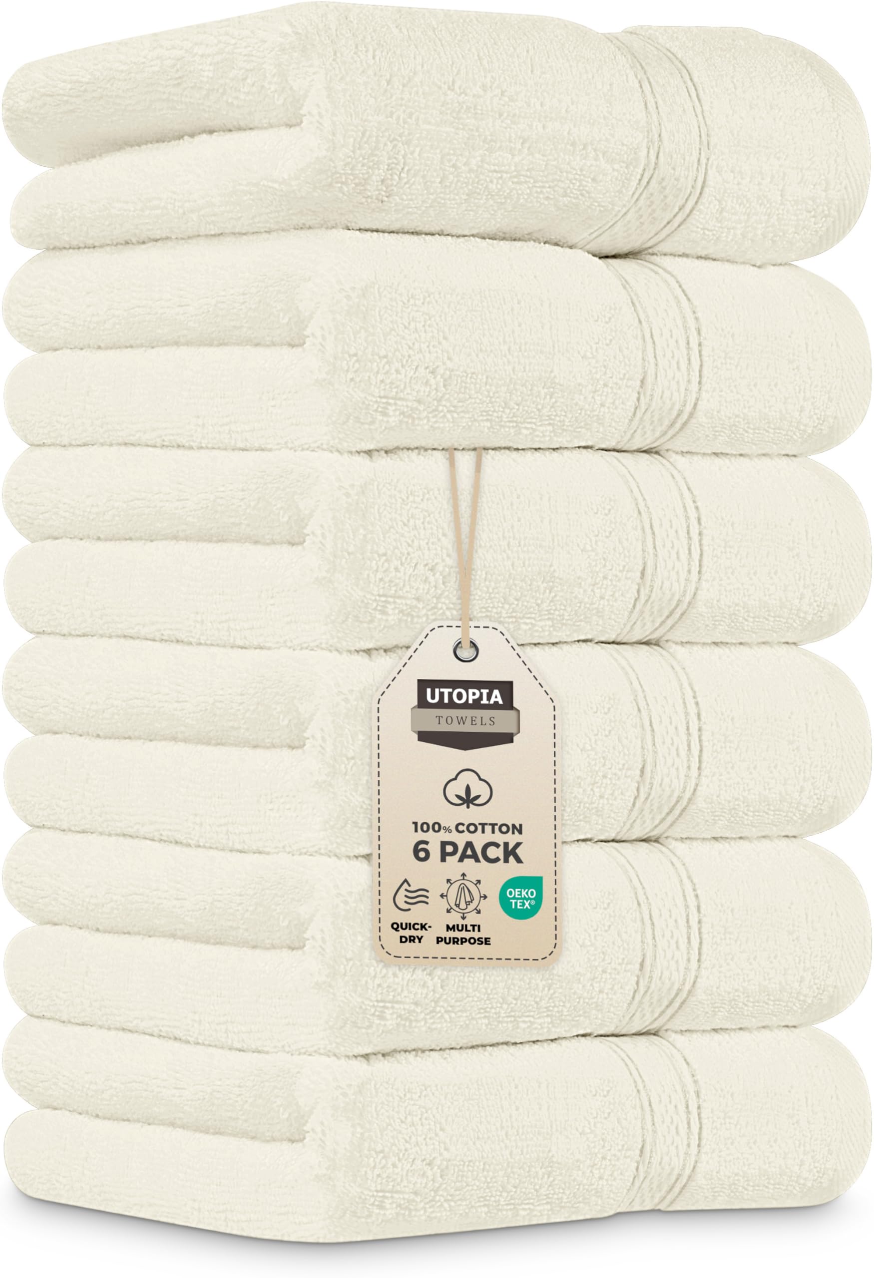 Utopia Towels Hand Towels, 6-Pack