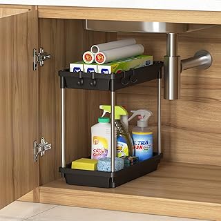 HBlife Under Sink Tension Shelf Organizer
