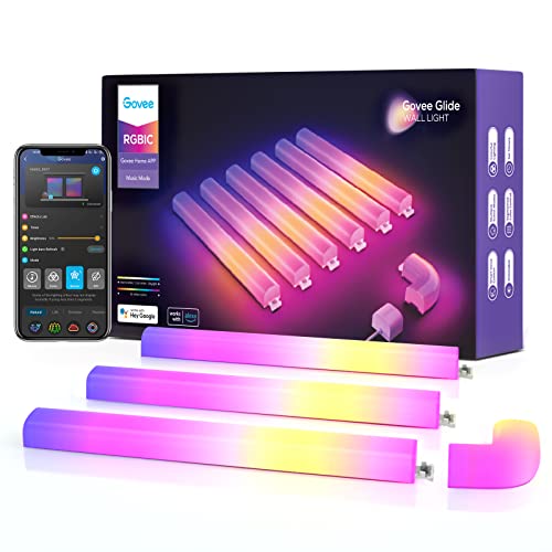 Govee Glide RGBIC LED Wall Lights, 6-Pack