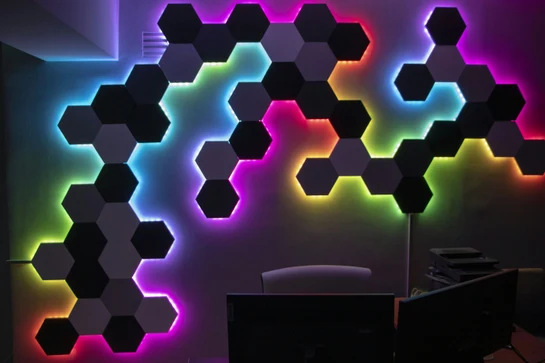 3D LED Wall Art Panels, Hexagon Light Tiles