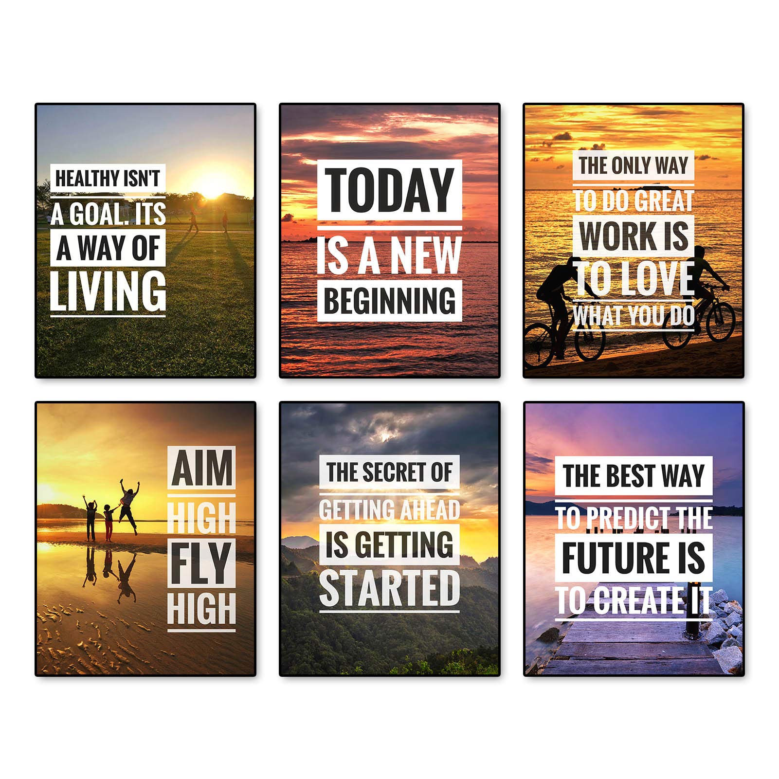 LUMARTOS Inspirational Canvas Posters, Set of 6