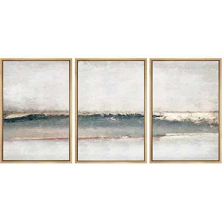 Signwin Framed Abstract Canvas Wall Art, Set of 3
