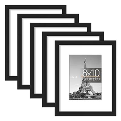 upsimples 8x10 Picture Frames, 5-Pack, Black