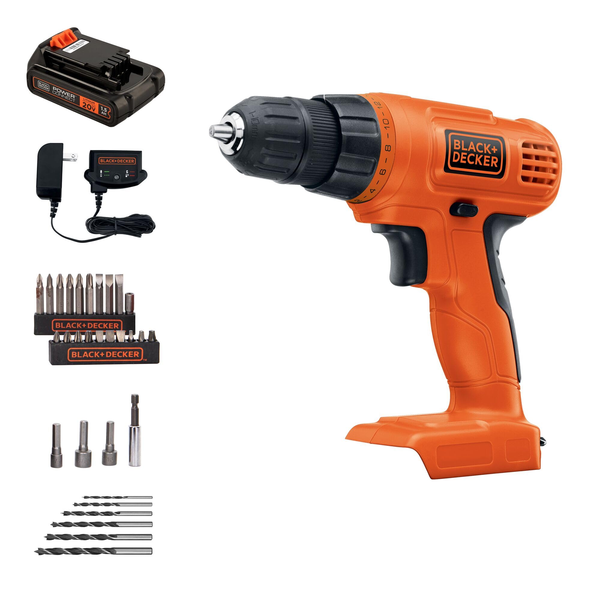 BLACK+DECKER LD120VA 20V Drill with Accessories